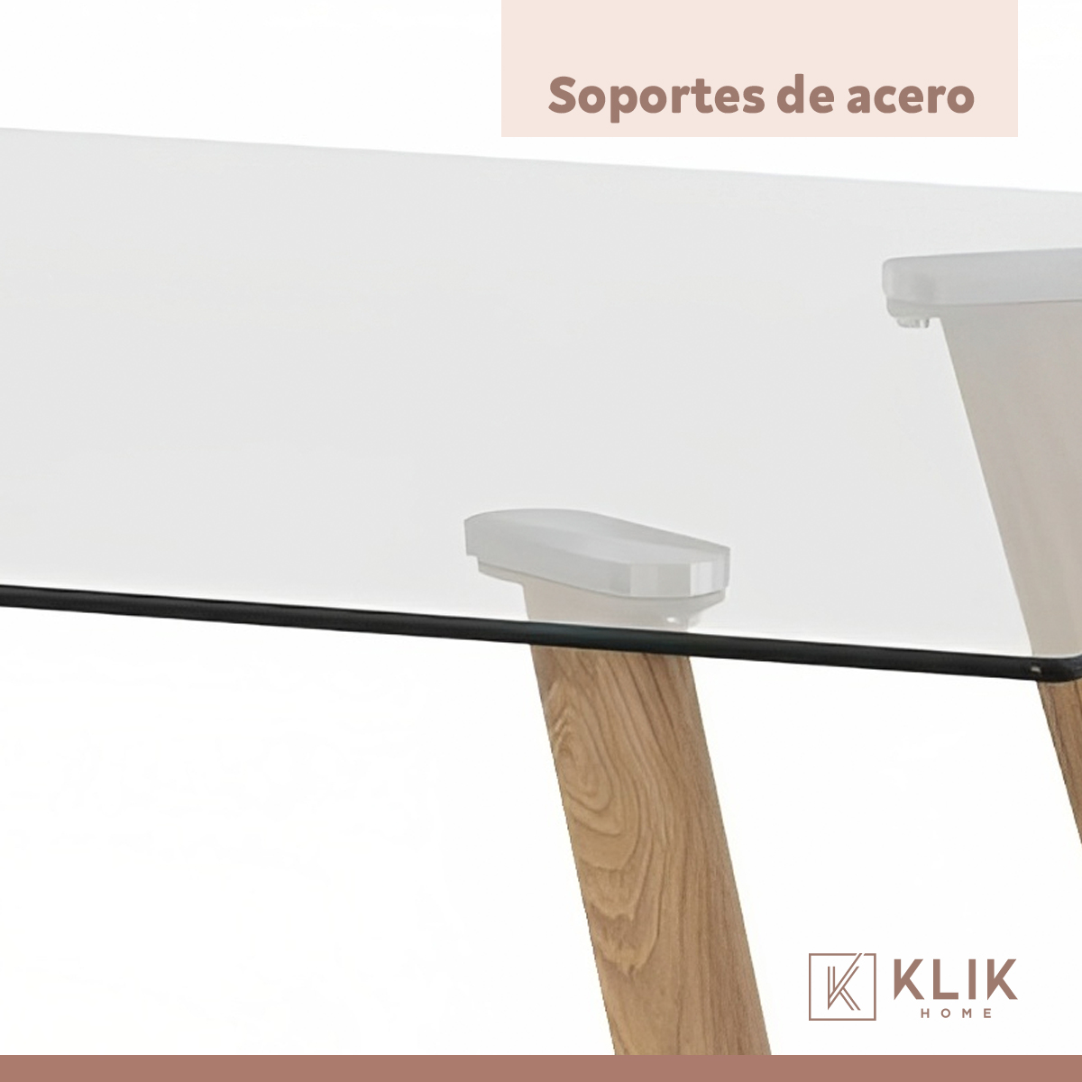 COMEDOR MESA DE VIDRIO NÓRDICA 140X90 CM + 4 SILLAS TULIP GRISES - 7