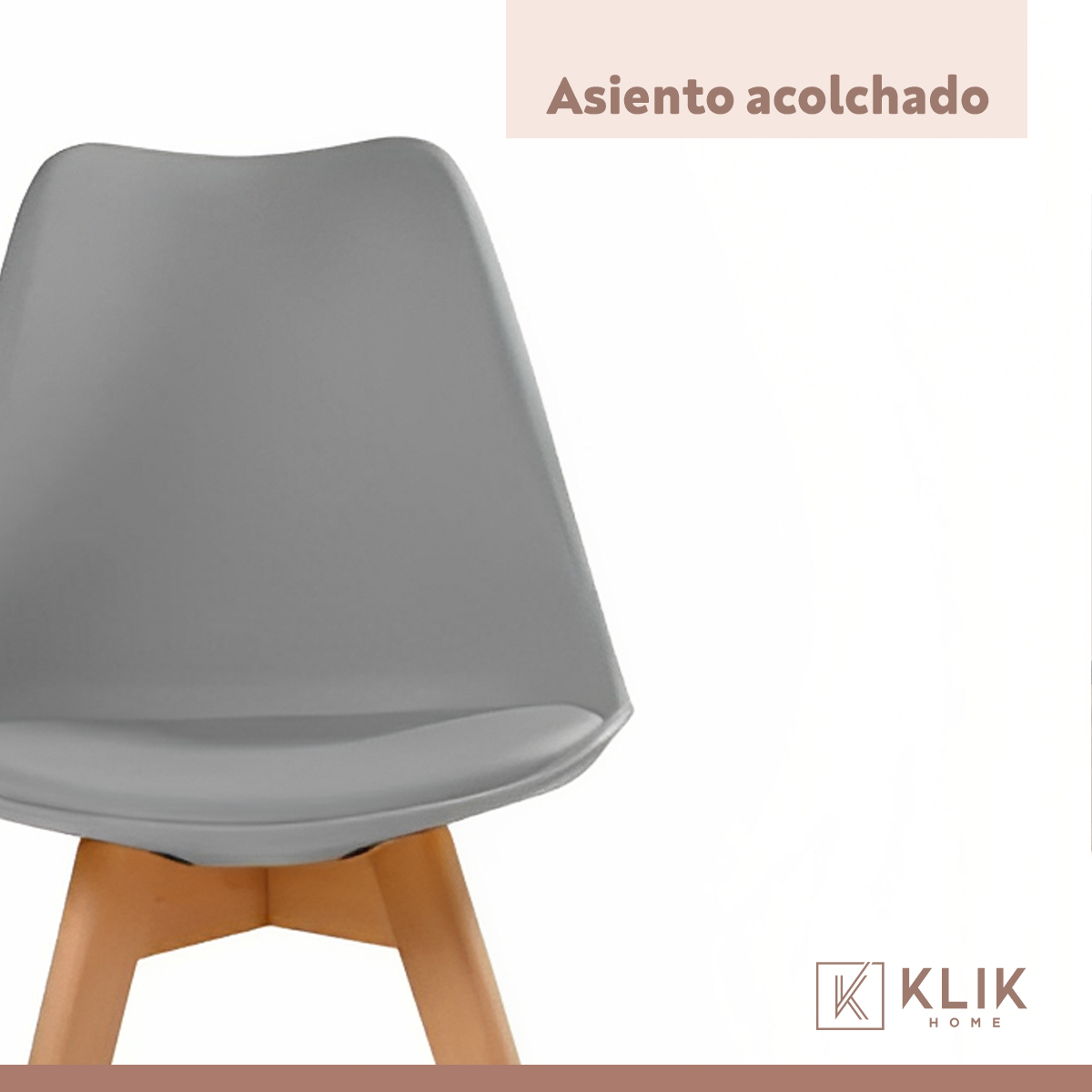 COMEDOR MESA DE VIDRIO NÓRDICA 140X90 CM + 4 SILLAS TULIP GRISES - 8