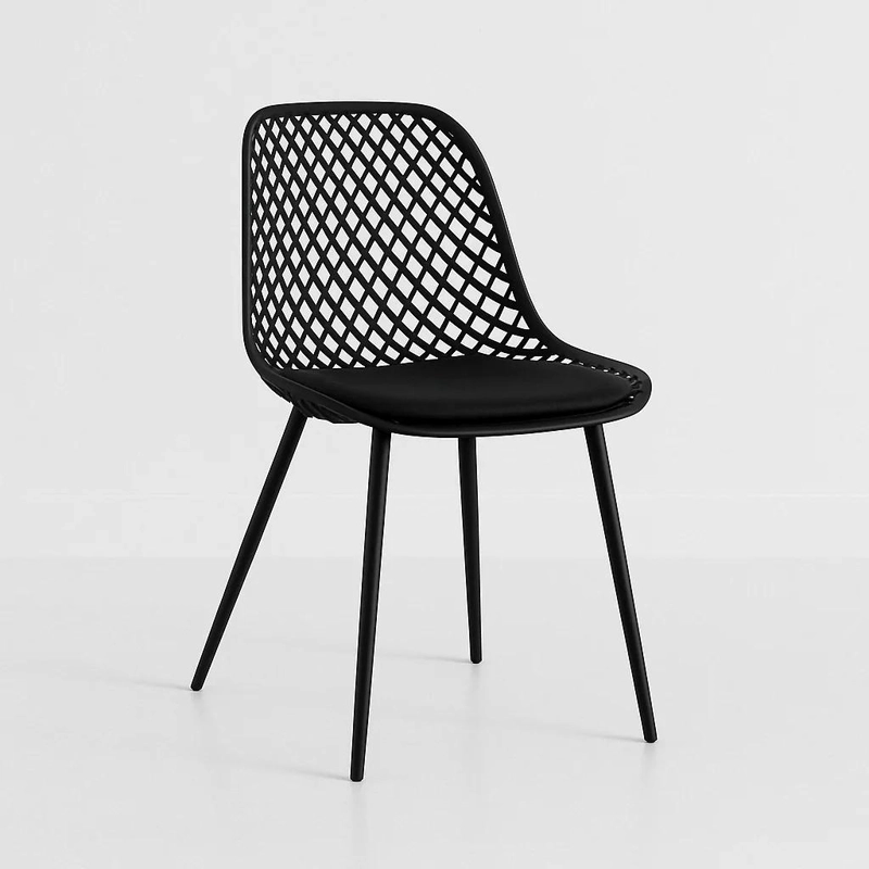 SILLA EUROPA ACOLCHADA - NEGRA - 1