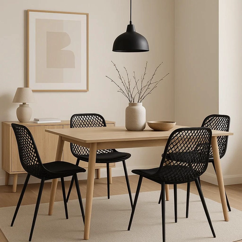 SILLA EUROPA ACOLCHADA - NEGRA - 3