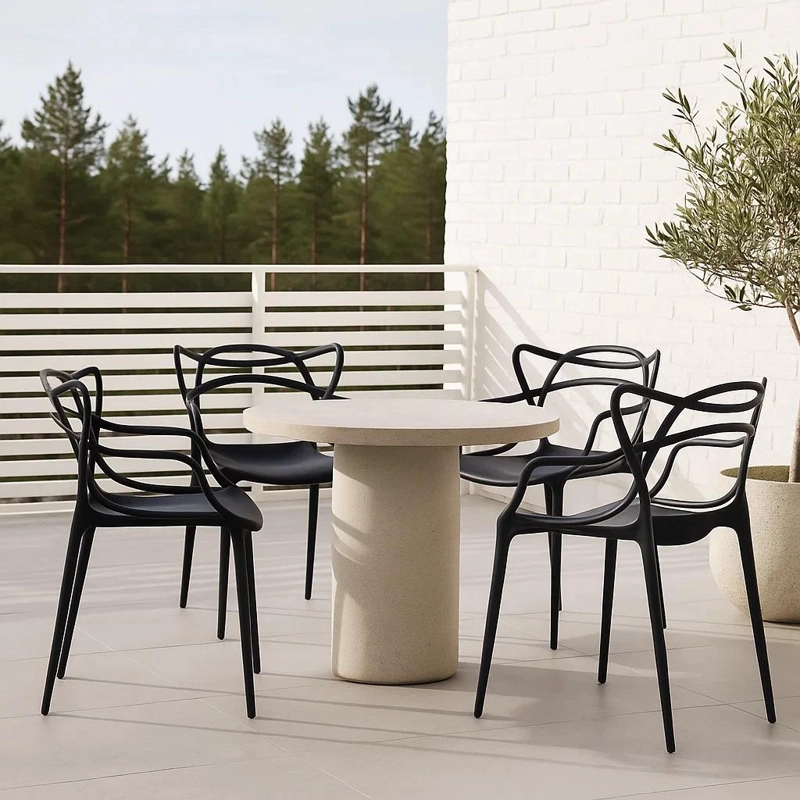 SILLAS TERRAZA O COMEDOR KLIK MUEBLES MASTER 1 CUERPO NEGRAS PACK 4 - 3