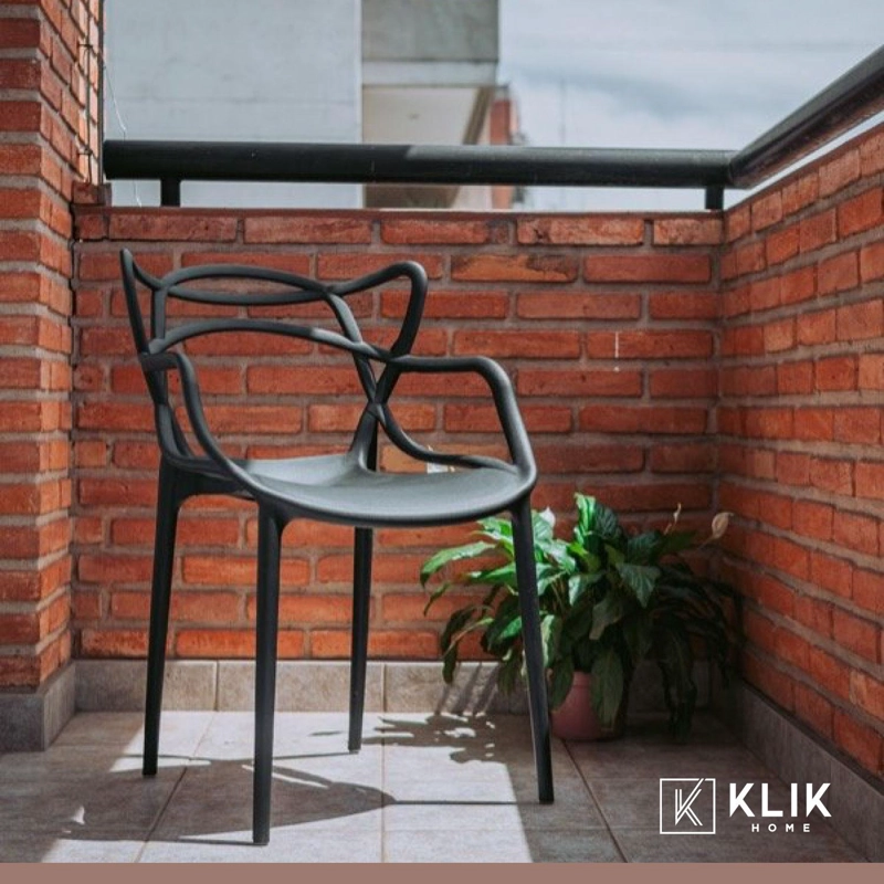 SILLAS TERRAZA O COMEDOR KLIK MUEBLES MASTER 1 CUERPO NEGRAS PACK 4 - 8