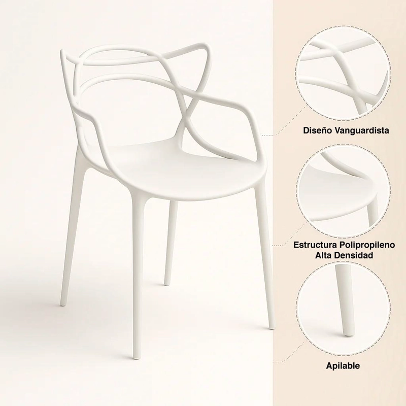 SILLAS TERRAZA O COMEDOR KLIK MUEBLES MASTER 1 CUERPO PACK 4 - 5