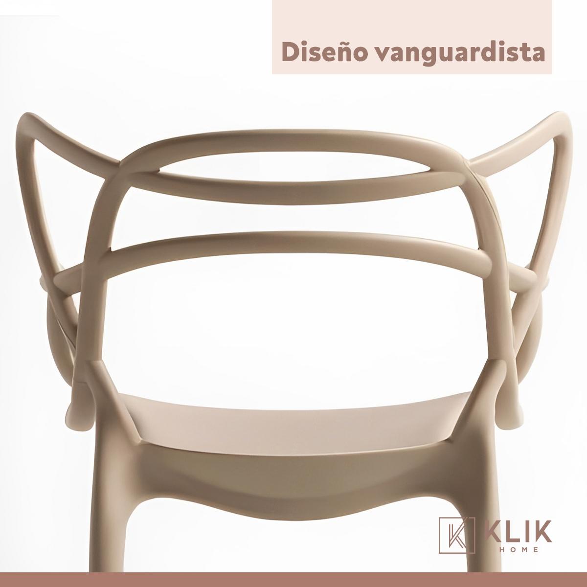 PACK DE 4 SILLAS DE TERRAZA O COMEDOR MASTER - BEIGE - 8