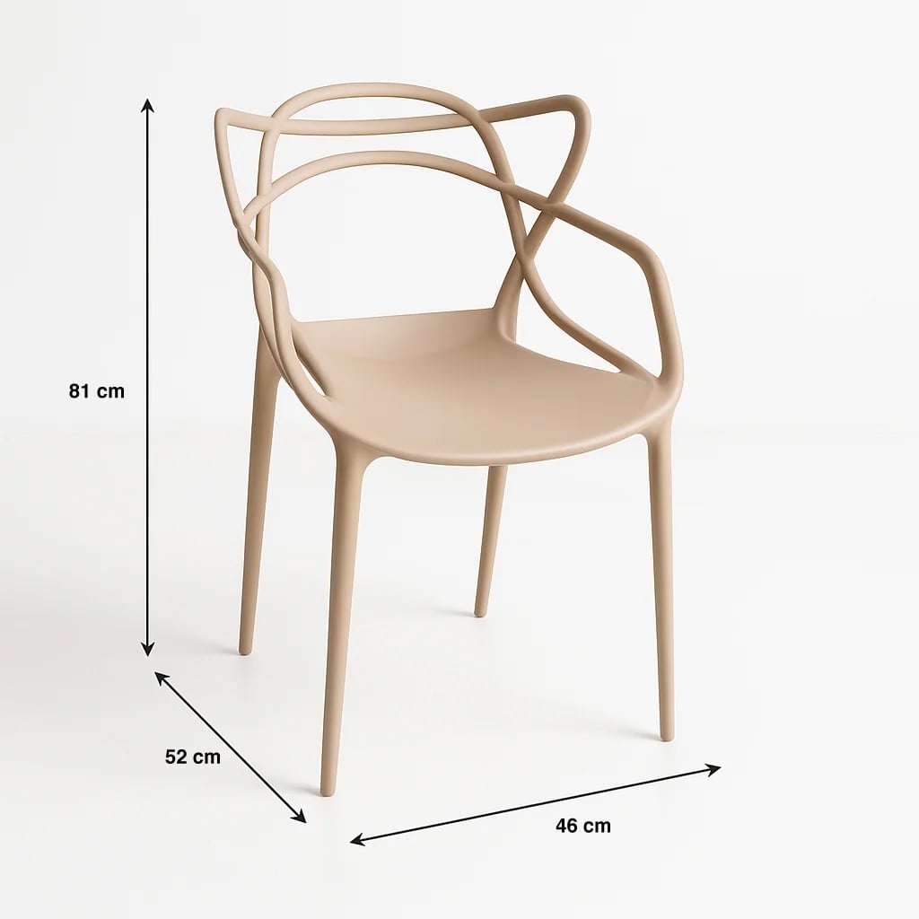 SILLA DE TERRAZA O COMEDOR MASTER - BEIGE - 4