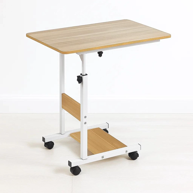 MESA KLIK MUEBLES COMPUTADOR ESCRITORIO AJUSTABLE ROBLE METAL - 1