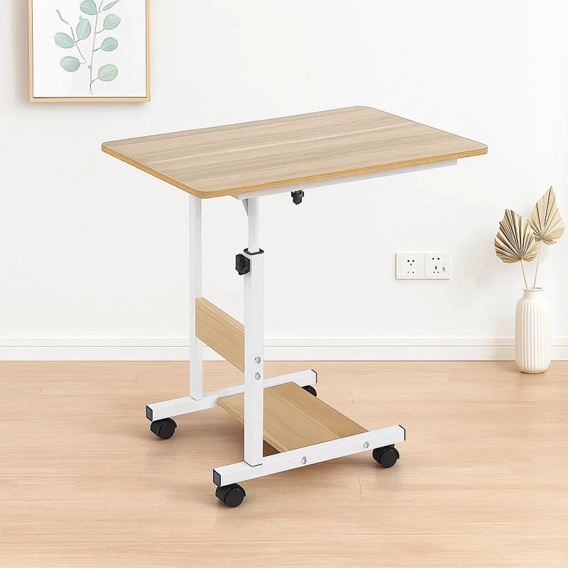 MESA KLIK MUEBLES COMPUTADOR ESCRITORIO AJUSTABLE ROBLE METAL - 2