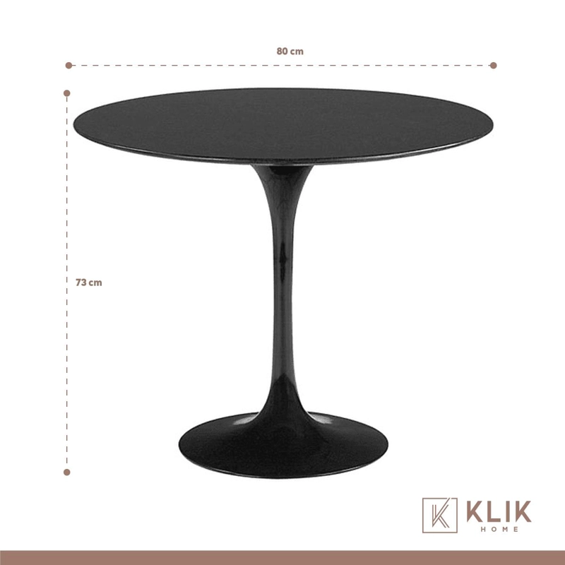 JUEGO COMEDOR KLIK MUEBLES TULIP 80CM 4 SILLAS NEGRO - 5