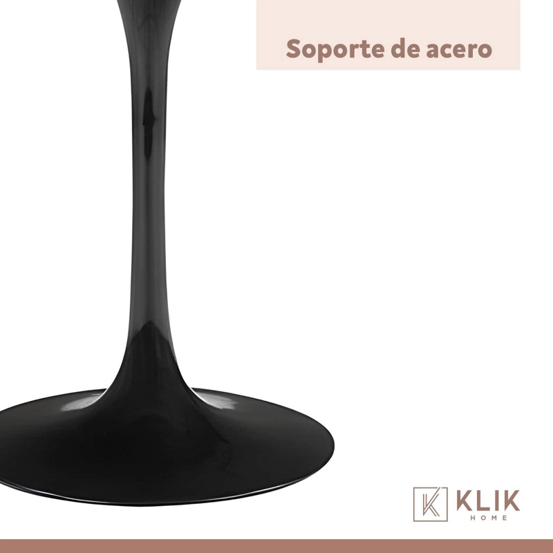 JUEGO COMEDOR KLIK MUEBLES TULIP 80CM 4 SILLAS NEGRO - 7