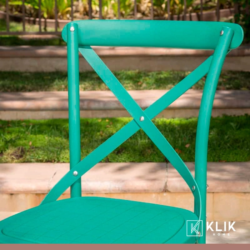 SILLA KLIK MUEBLES CROSSBACK DANUBIO 1 CUERPO MENTA TERRAZA EXTERIOR O COMEDOR - 8