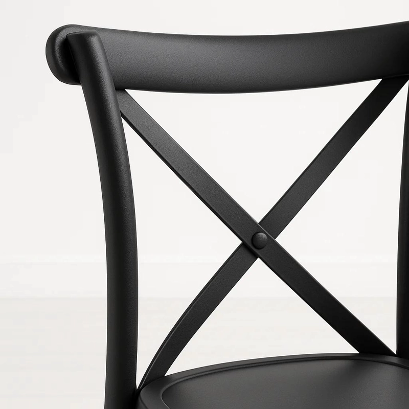 SILLAS TERRAZA O COMEDOR KLIK MUEBLES CROSSBACK DANUBIO NEGRAS PACK 4 - 6