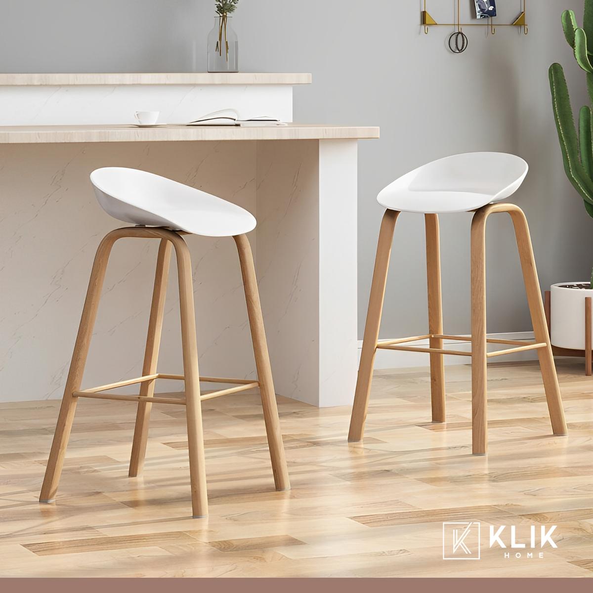 TABURETES KLIK MUEBLES NORDIC 1 CUERPO ACERO BLANCO PACK 4 - 8