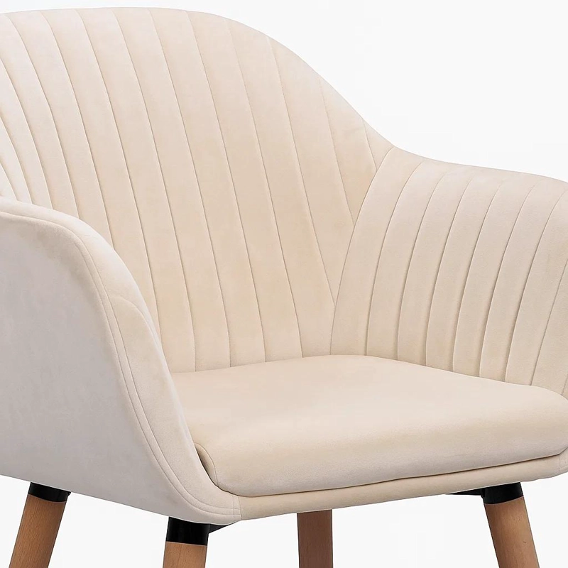 BUTACA KLIK MUEBLES DIAMANTE TERCIOPELO BEIGE SITIAL POLTRONA ACOLCHADO - 6