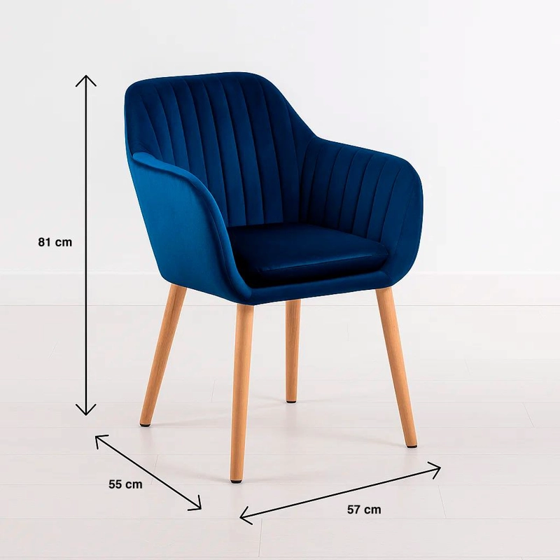 BUTACAS SITIALES KLIK MUEBLES DIAMANTE 1 CUERPO TERCIOPELO AZUL PACK 2 POLTRONAS A - 4