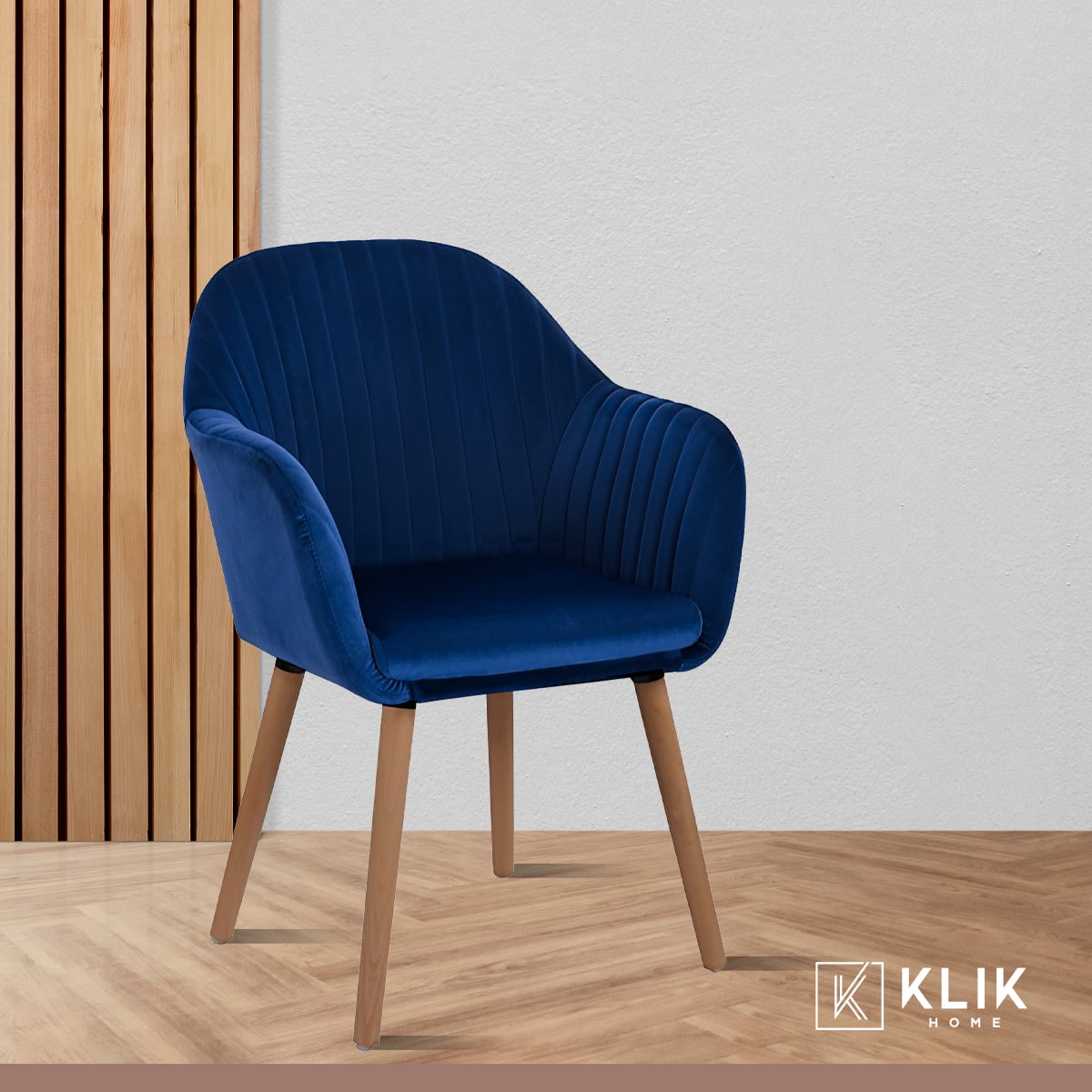 BUTACAS SITIALES KLIK MUEBLES DIAMANTE 1 CUERPO TERCIOPELO AZUL PACK 2 POLTRONAS A - 8