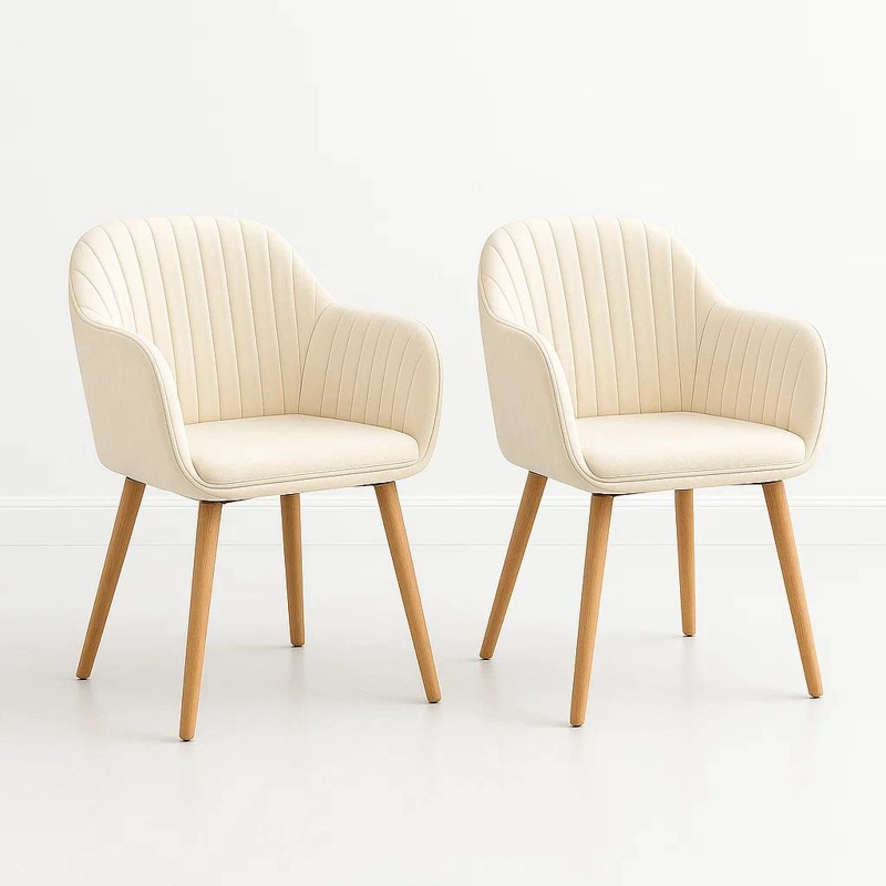 BUTACAS SITIALES KLIK MUEBLES DIAMANTE 1 CUERPO TERCIOPELO BEIGE PACK 2 POLTRONAS B - 1