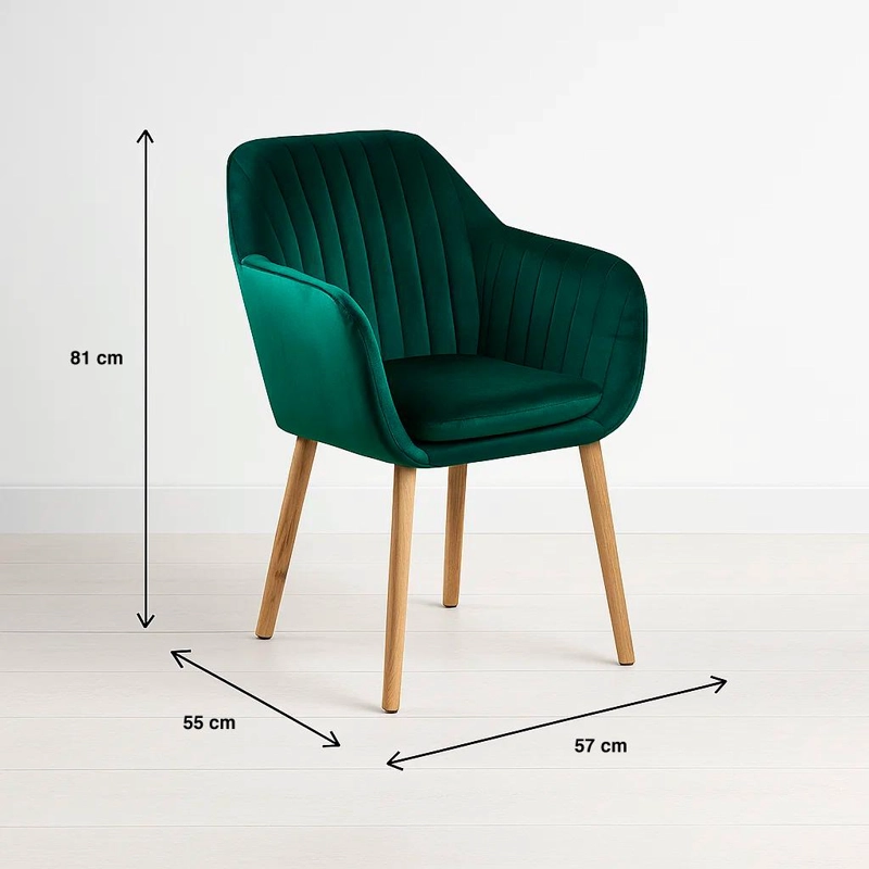 BUTACAS SITIALES KLIK MUEBLES DIAMANTE 1 CUERPO TERCIOPELO VERDE PACK 2 POLTRONA VE - 4