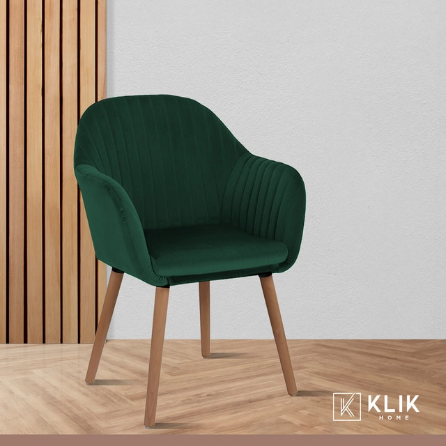 BUTACAS SITIALES KLIK MUEBLES DIAMANTE 1 CUERPO TERCIOPELO VERDE PACK 2 POLTRONA VE - 8