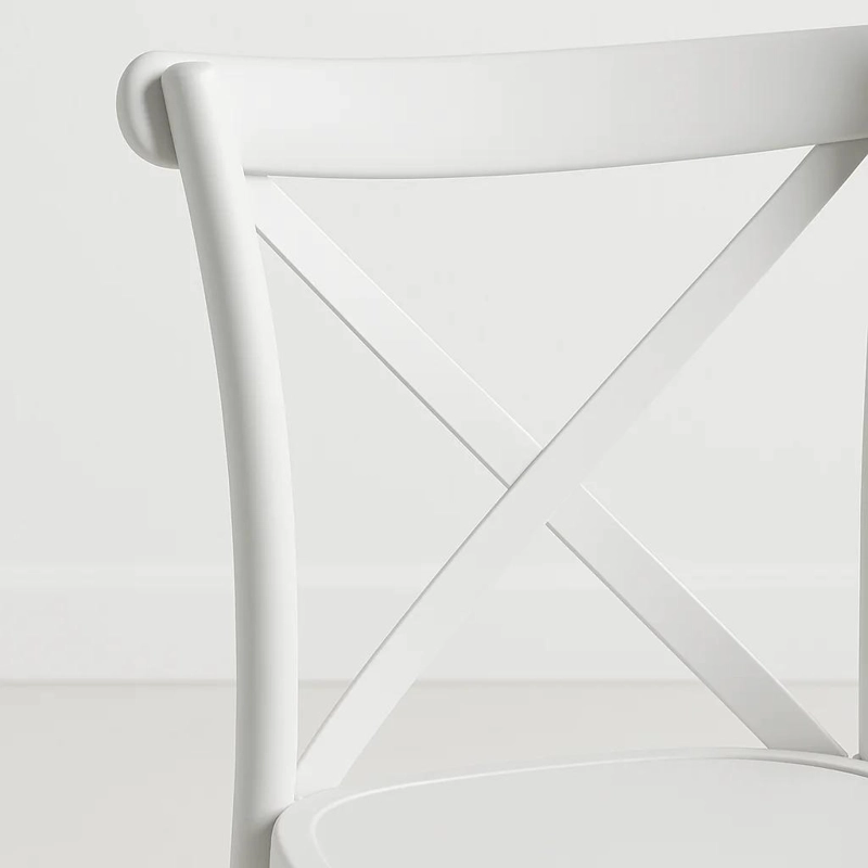 SILLAS TERRAZA O COMEDOR KLIK MUEBLES CROSSBACK BLANCAS PACK 4 DANUBIO - 6