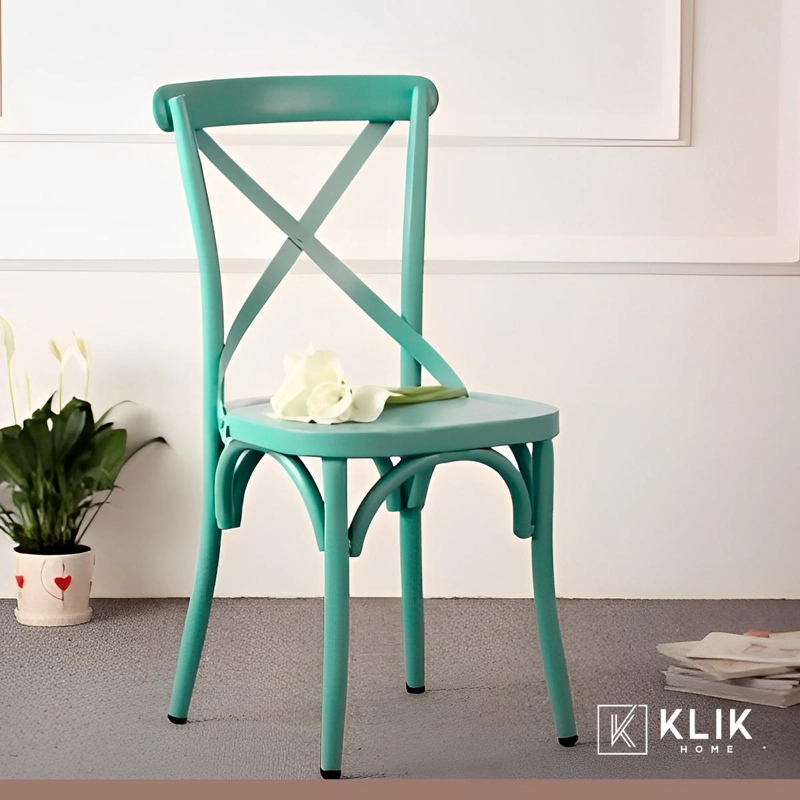 SILLAS TERRAZA O COMEDOR KLIK MUEBLES CROSSBACK MENTA PACK 4 DANUBIO - 8