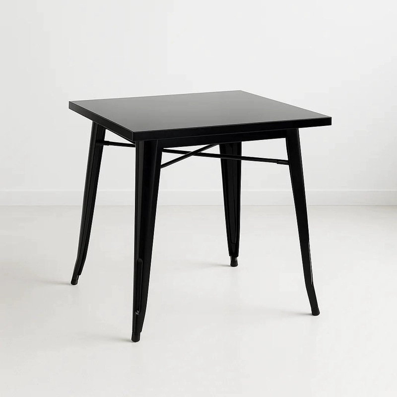 MESA KLIK MUEBLES TOLIX 80X80CM BAR O TERRAZA O RESTAURANT NEGRA ACERO - 1