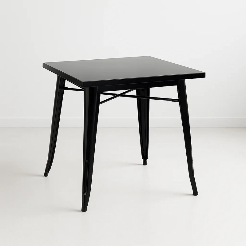MESA KLIK MUEBLES TOLIX 80X80CM BAR O TERRAZA O RESTAURANT NEGRA ACERO - 2
