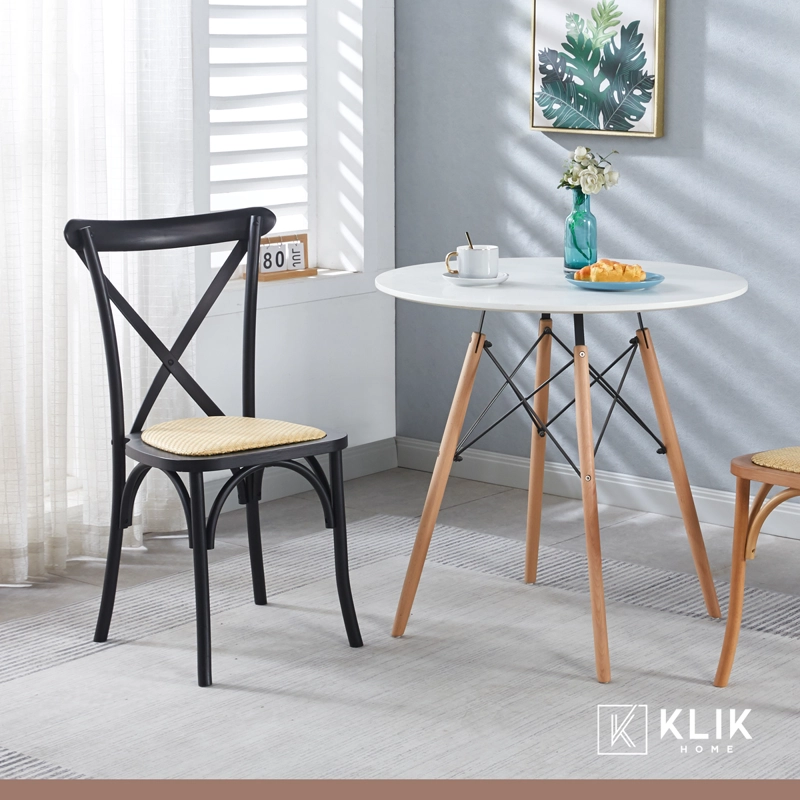 SILLAS KLIK MUEBLES MADERA RATÁN NEGRO PACK 4 CROSSBACK - 8