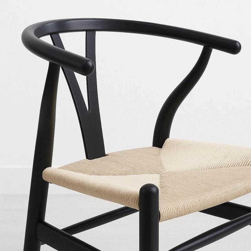 SILLAS KLIK MUEBLES WISHBONE MADERA NEGRA PACK 2 - 6