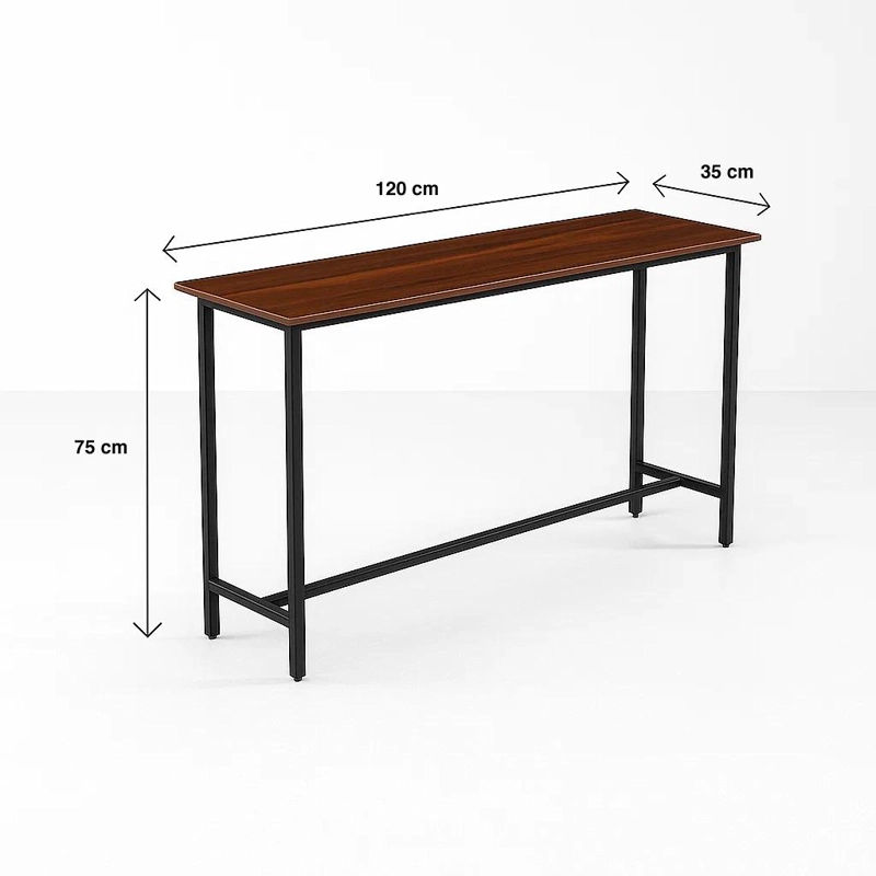 MESA DE ARRIMO O BAR ALTA RUSTIK - MADERA OSCURA WALNUT - 4