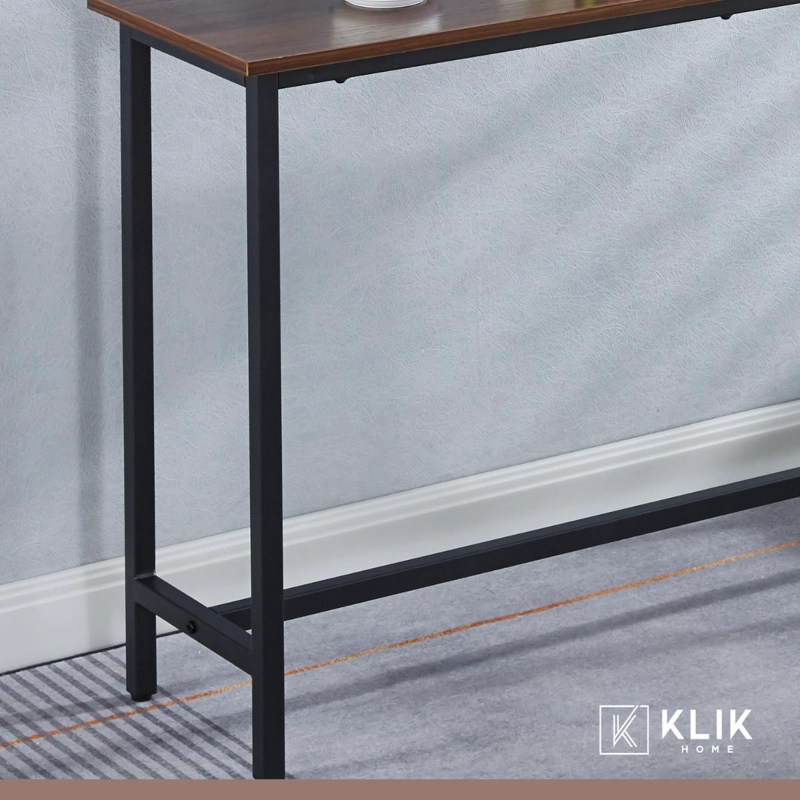 MESA DE ARRIMO O BAR ALTA RUSTIK - MADERA OSCURA WALNUT - 8