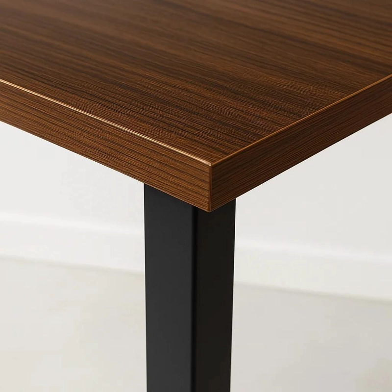 MESA COMEDOR KLIK MUEBLES ESTILO INDUSTRIAL 140X90 MADERA OSCURA WALNUT METAL - 6