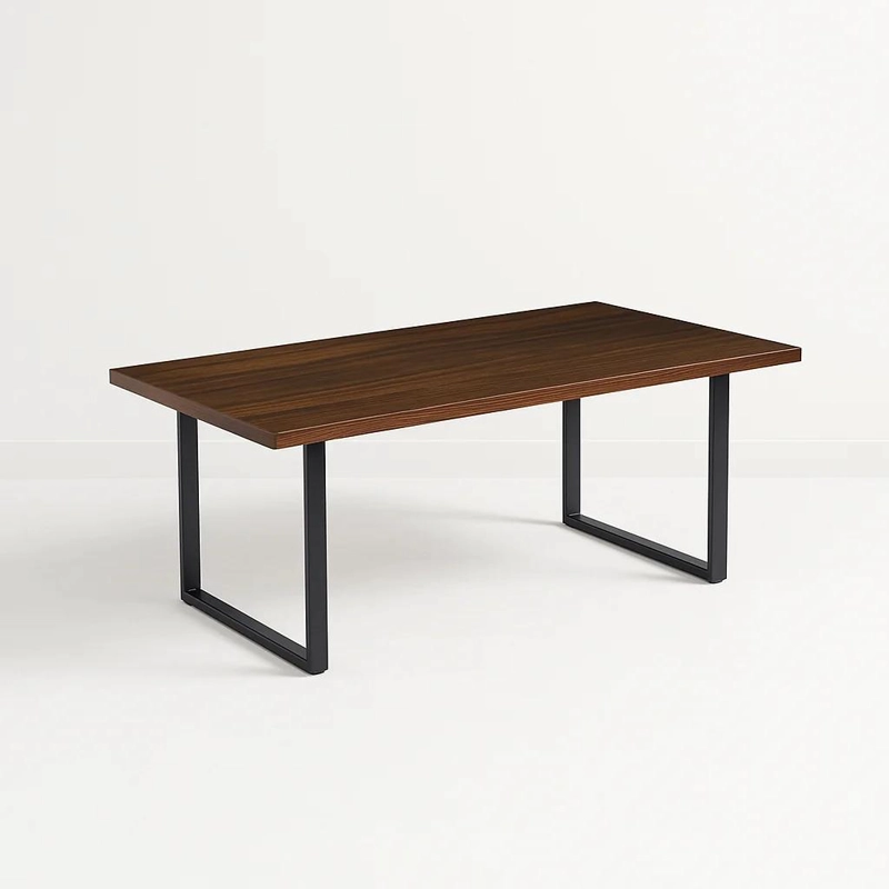 MESA COMEDOR KLIK MUEBLES ESTILO INDUSTRIAL 160X90 MADERA OSCURA WALNUT METAL - 1