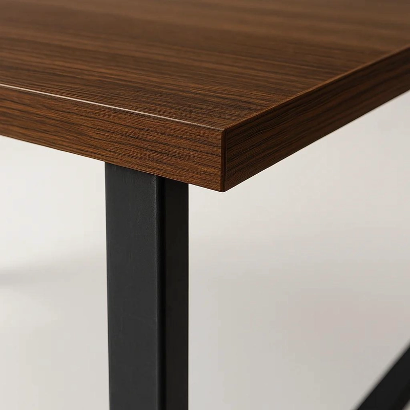 MESA COMEDOR KLIK MUEBLES ESTILO INDUSTRIAL 160X90 MADERA OSCURA WALNUT METAL - 6