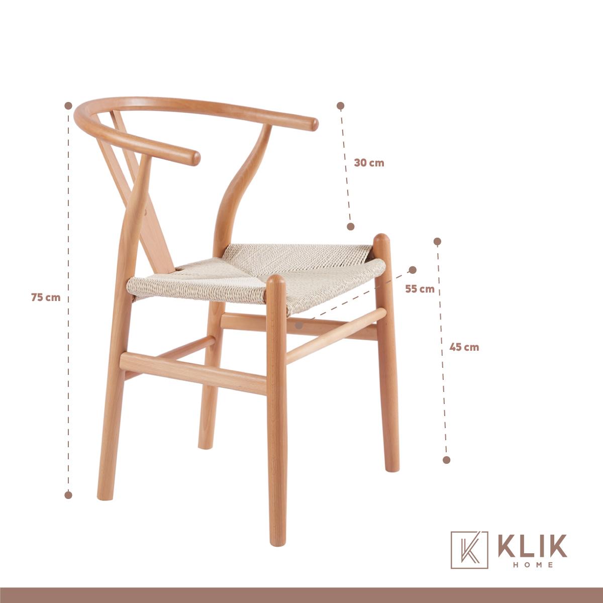 COMEDOR MESA REDONDA DE VIDRIO CROSS 120CM + 5 SILLAS WISHBO - 5