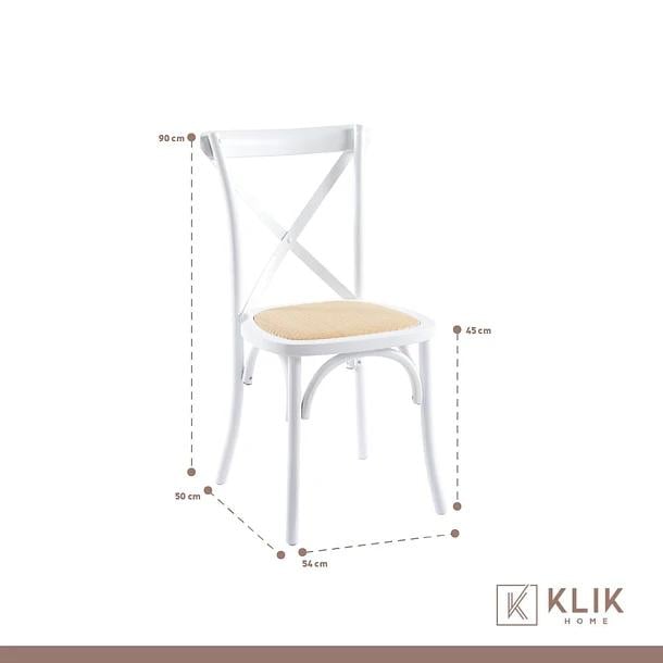 COMEDOR REDONDA VIDRIO CROSS 120CM + 5 SILLA CROSSBACK MADER - 5