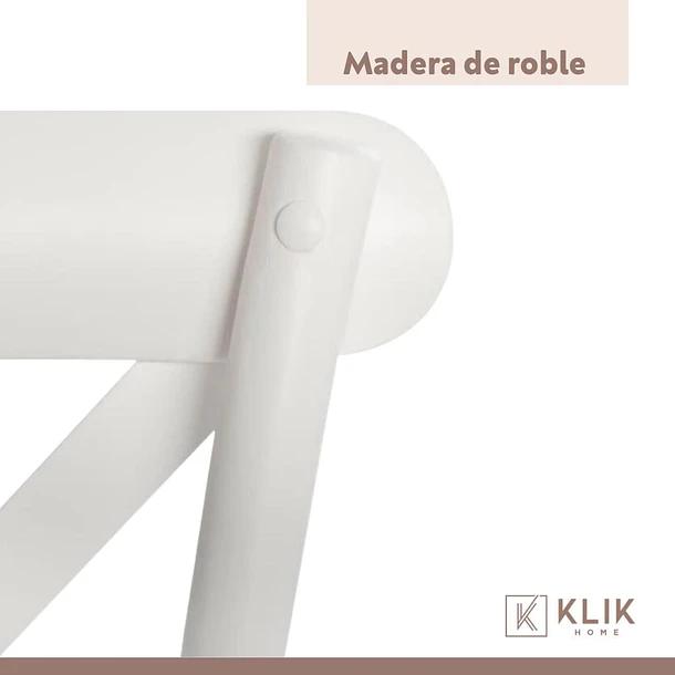 COMEDOR REDONDA VIDRIO CROSS 120CM + 5 SILLA CROSSBACK MADER - 7