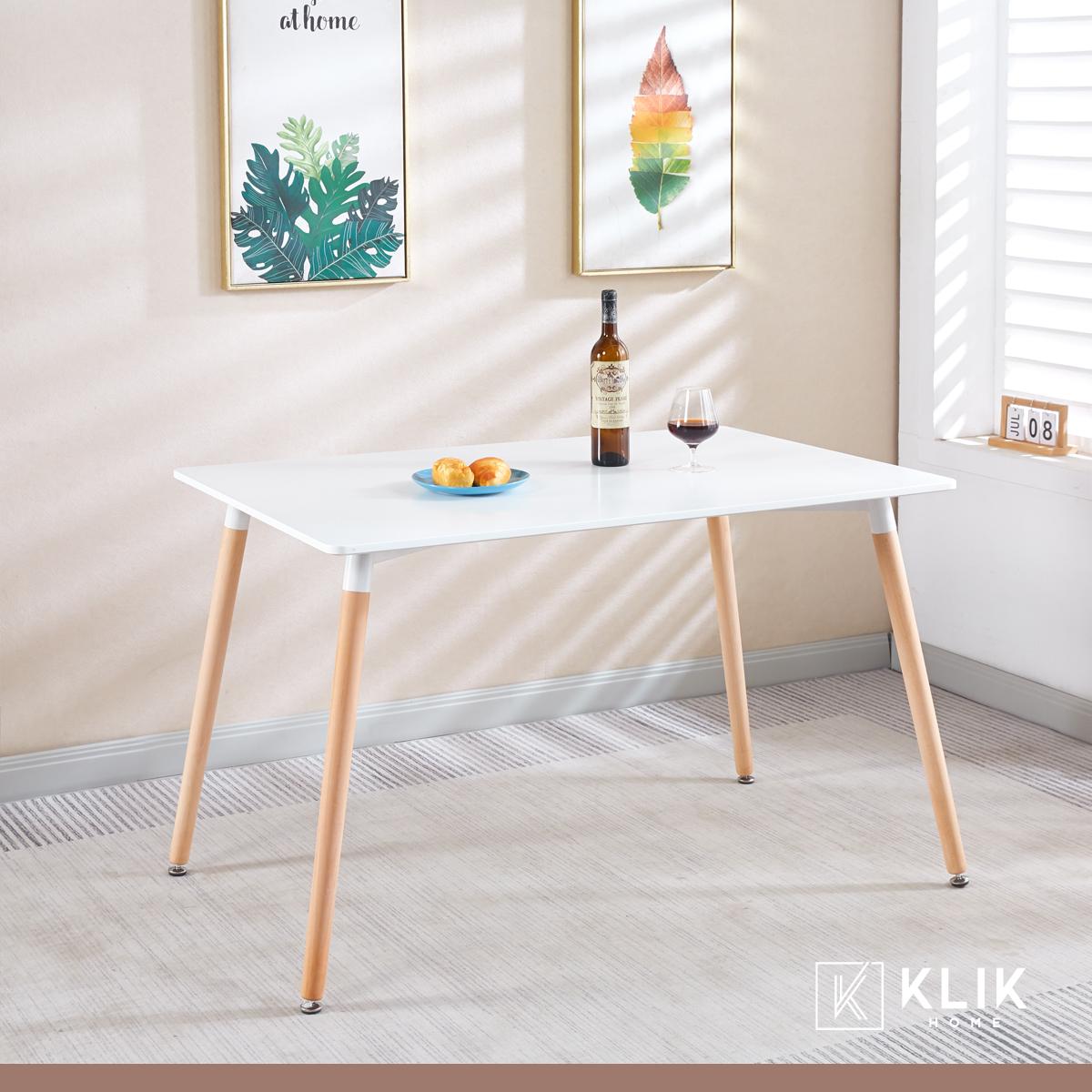 COMEDOR RECTANGULAR DE 120X80 BLANCA + 6 BUTACA CHANDIGARH M - 8