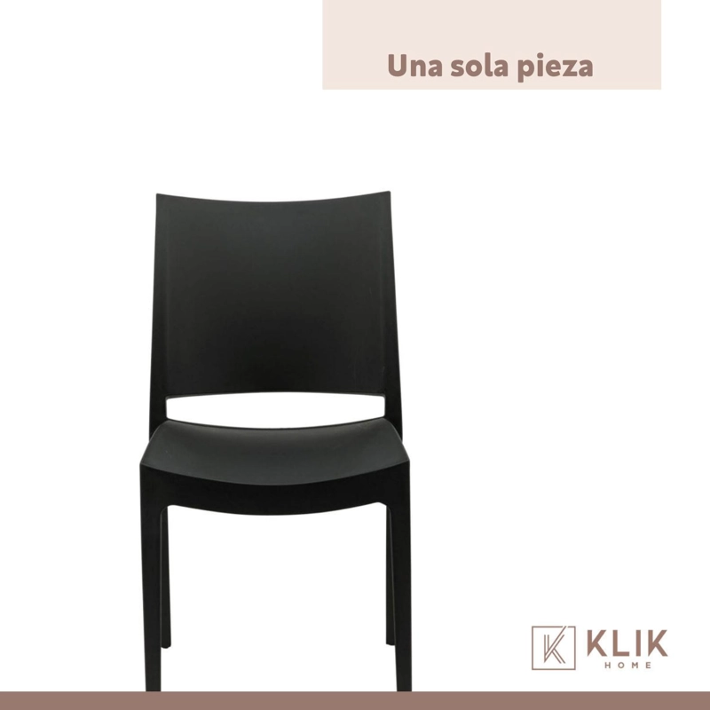 COMEDOR EAMES 100CM REDONDA EN COLOR NEGRO + 4 SILLAS TIPO RESTAURANT - 7
