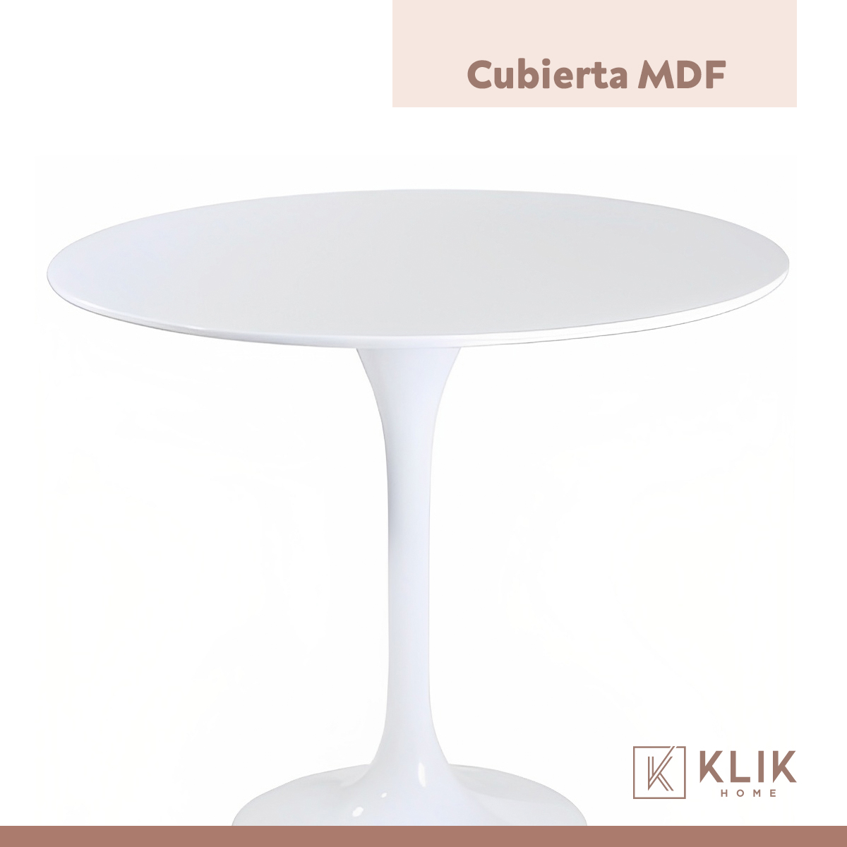 COMEDOR MESA TULIP BLANCA + 4 SILLAS TULIP ACOLCHADA - MENTA - 6