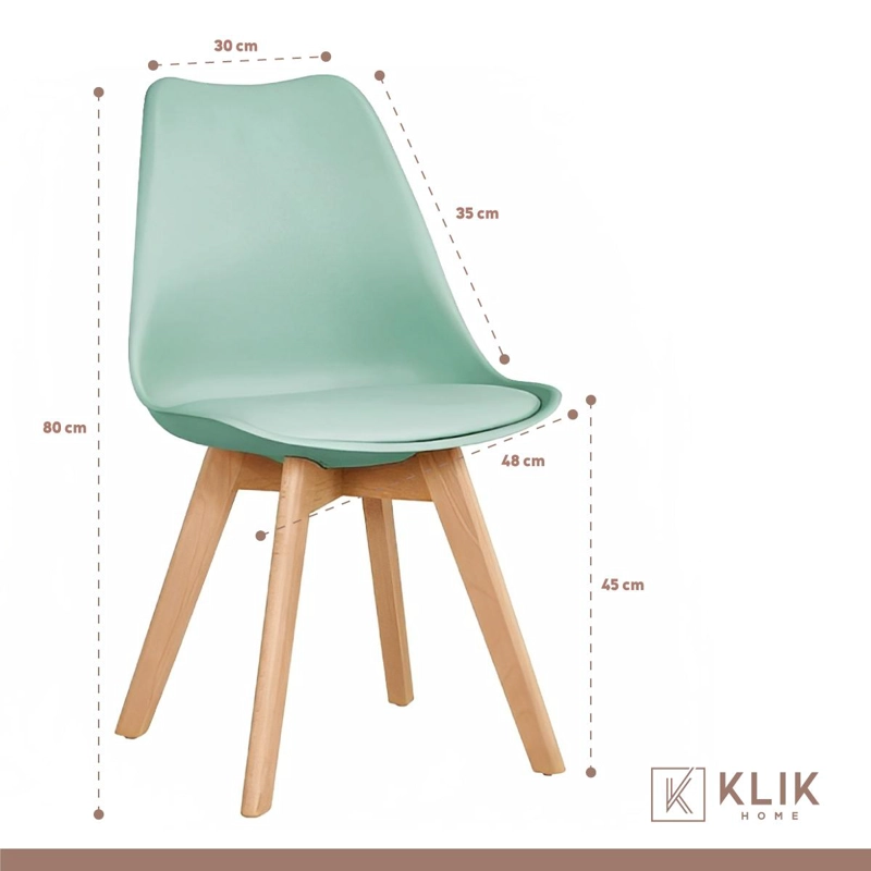 COMEDOR REDONDO DE VIDRIO CROSS 120CM + 5 SILLA TULIP ACOLCHADA - MENTA - 6