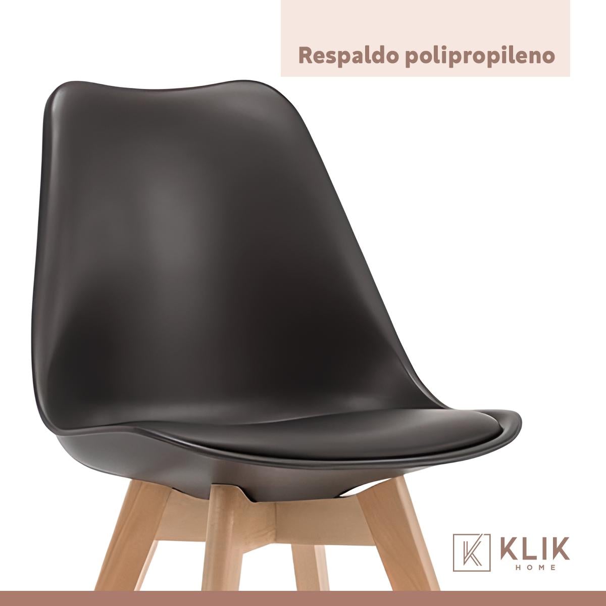 COMEDOR REDONDO DE VIDRIO CROSS 120CM + 5 SILLA TULIP ACOLCH - 7