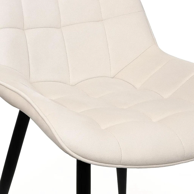 PACK KLIK MUEBLES MACRON TERCIOPELO BEIGE 4 SILLAS COMEDOR ACOLCHADA BE - 6