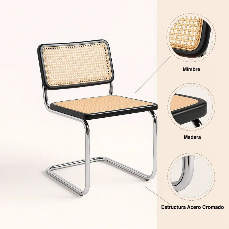 PACK KLIK MUEBLES MADERA NEGRO 2 SILLAS NEGRAS - 5