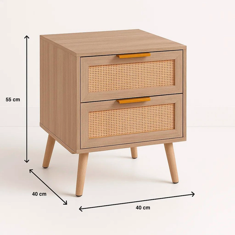 VELADORES KLIK MUEBLES MADERA CAFÉ CLARO PACK 2 EAMES MESH DOBLE WALNUT - 4