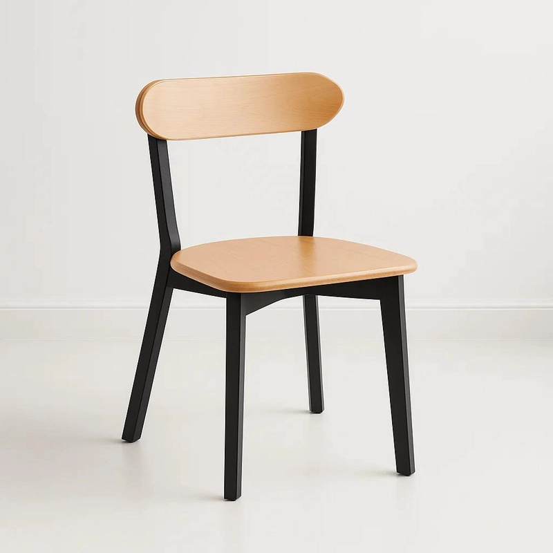 SILLA KLIK MUEBLES FRESNO MADERA NEGRO NEGRA - 1