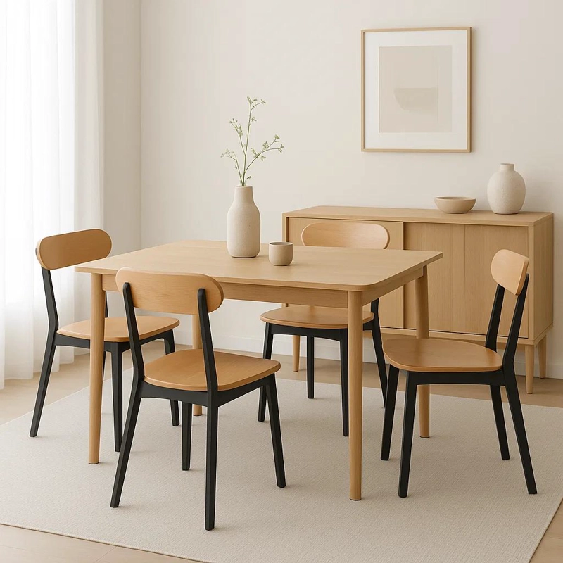 SILLA KLIK MUEBLES FRESNO MADERA NEGRO NEGRA - 3