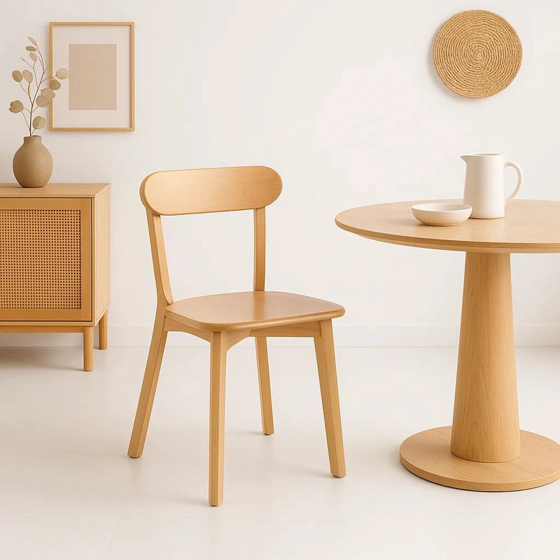 SILLA KLIK MUEBLES FRESNO MADERA CAFE NATURAL - 2