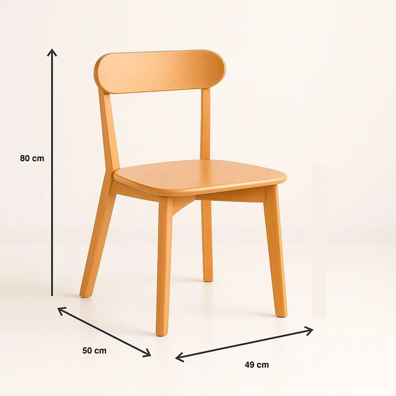 SILLA KLIK MUEBLES FRESNO MADERA CAFE NATURAL - 4