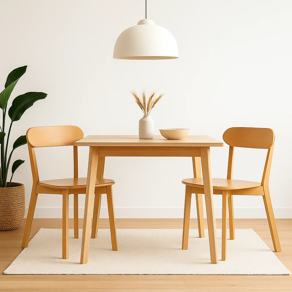 PACK KLIK MUEBLES FRESNO MADERA CAFE CLARO 2 SILLAS NATURAL - 2