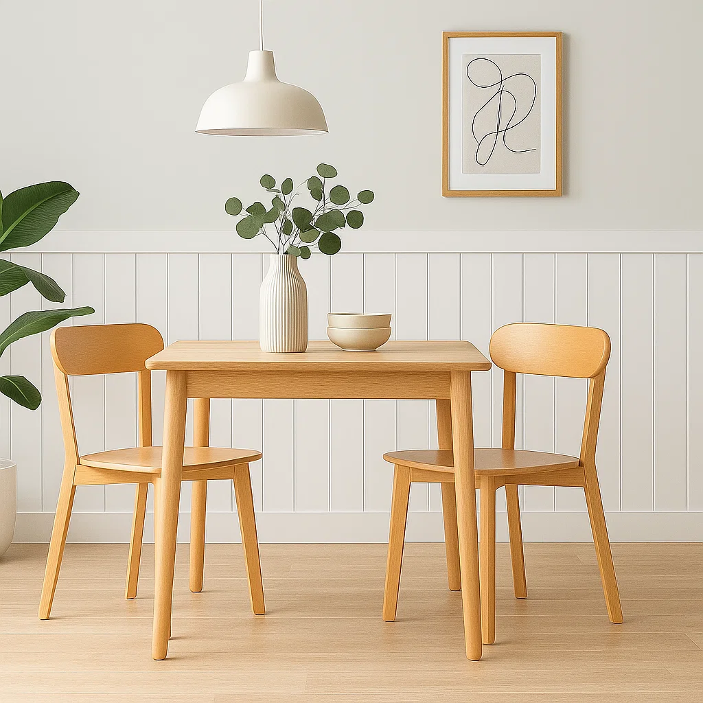 PACK KLIK MUEBLES FRESNO MADERA CAFE CLARO 2 SILLAS NATURAL - 3